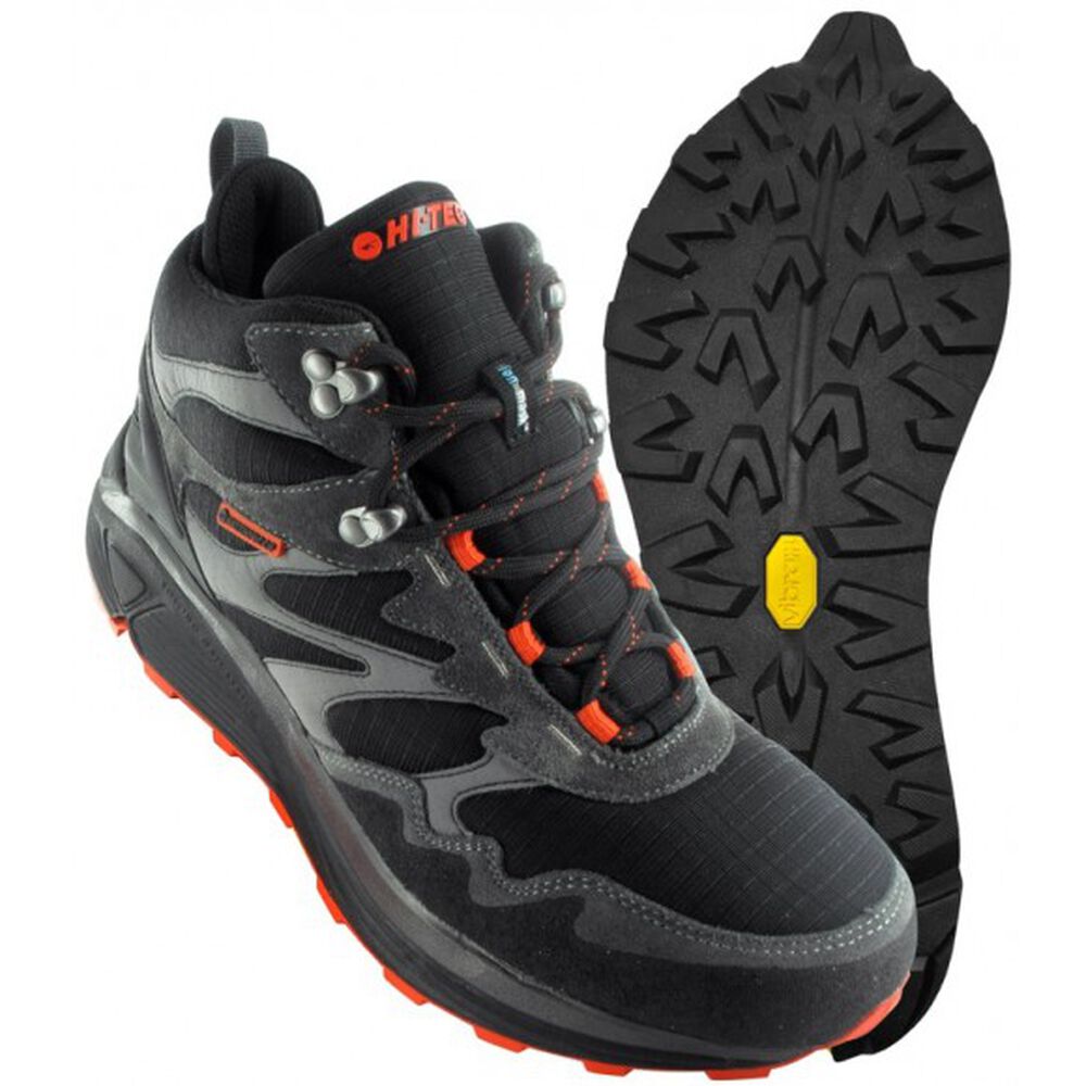 Vibram Sole Hi-Tec V-Lite SpHike Mid WP Mens Hiking Boots Black Australia (HCU976450)